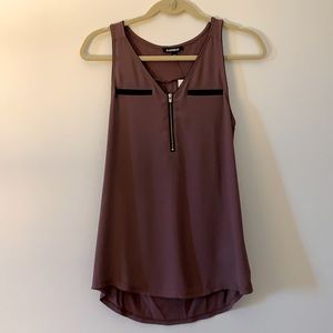 NWT Express Sleeveless Mixed Media Tank